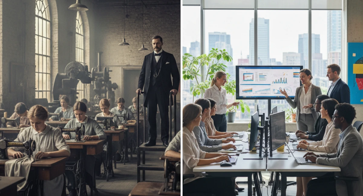 Imagen de pasado y presente en el trabajo. DE LA NÓMINA AL SENTIDO DEL TRABAJO