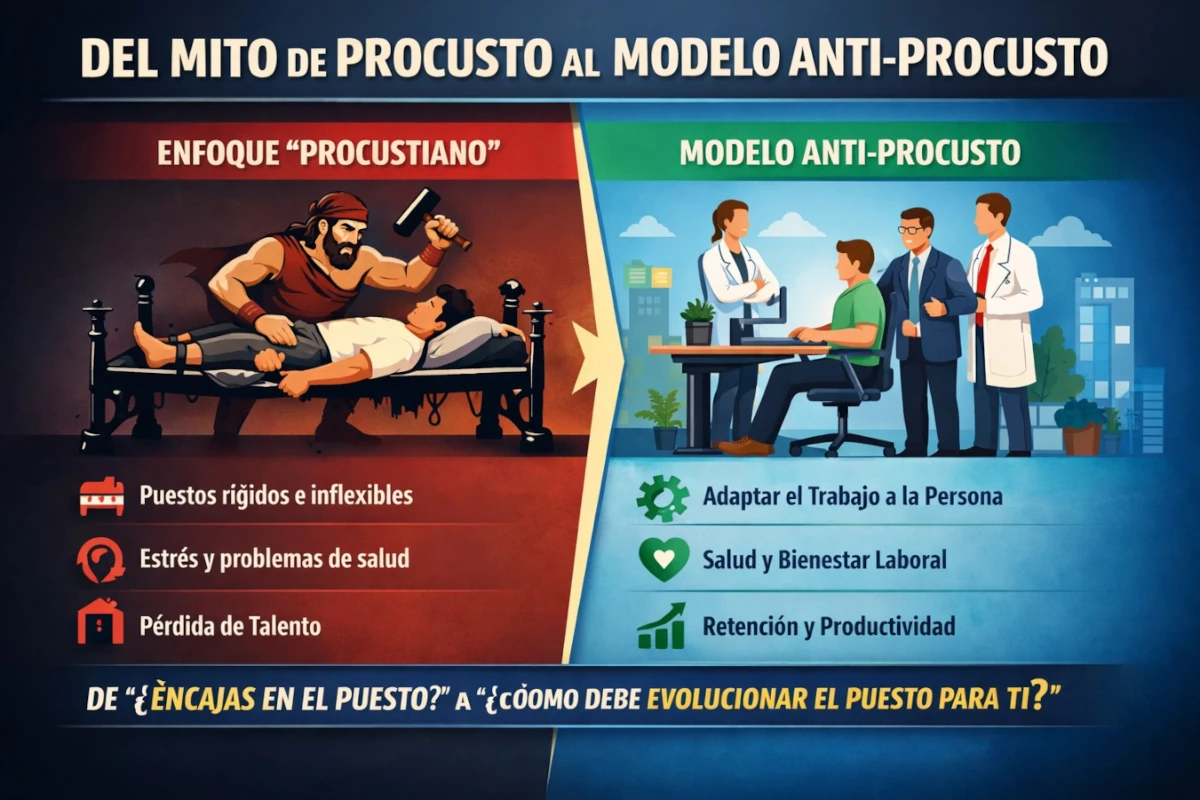 Imagen gráfica del cambio de modelo de procusto al modelo anti-procusto