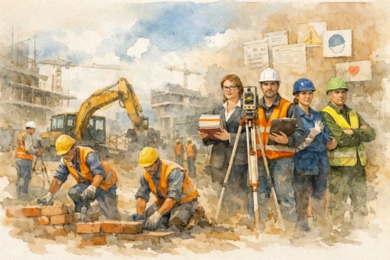 Ilustración de personas improductivas observando a los trabajadores